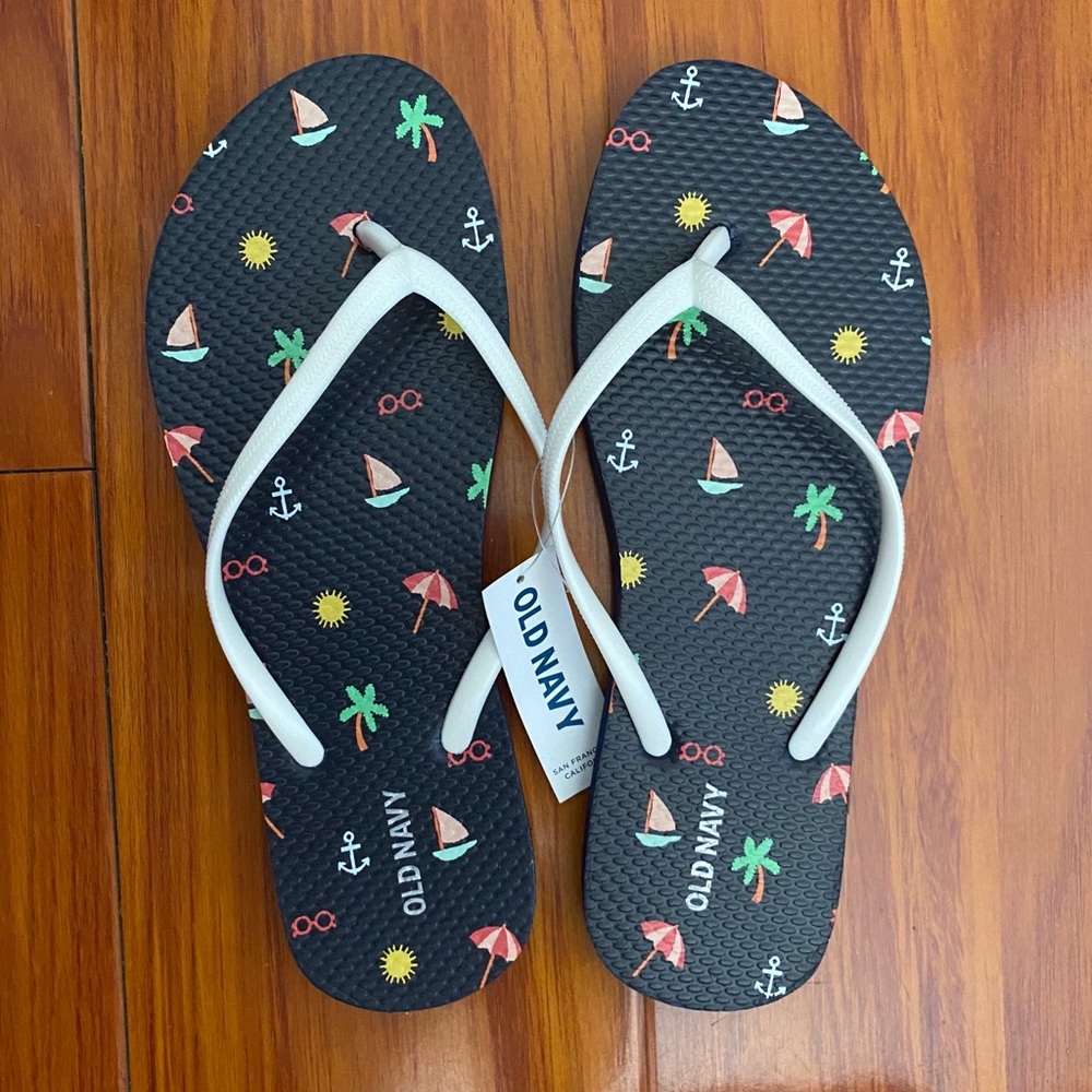 🌿 Nautical Flip Flops